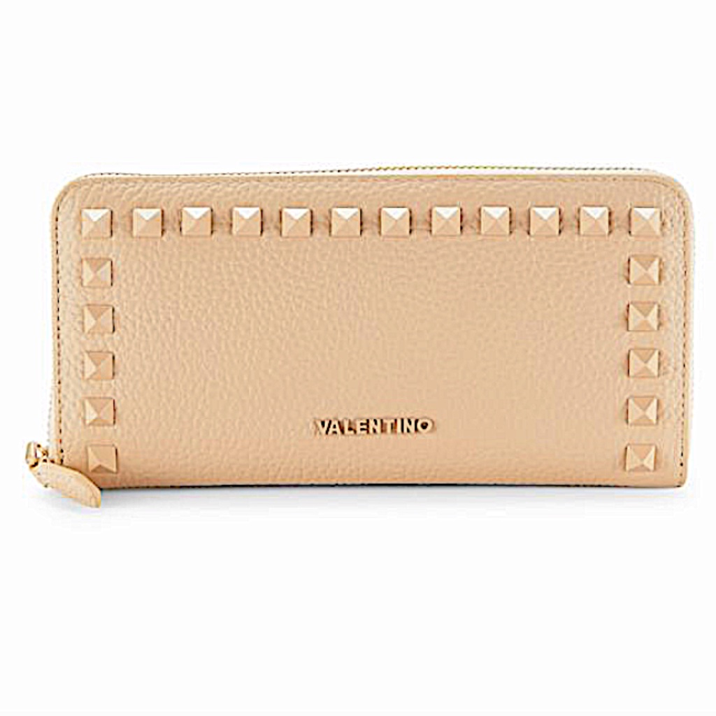 Valentino By Mario Valentino Grace Dollaro Leather Continental Wallet Beige